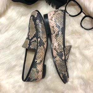 Sam Edelman | Shoes | Sam Edelman Snake Print Leather Loafers | Poshmark